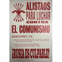 Pegatina cartel banderín de enganche División Azul